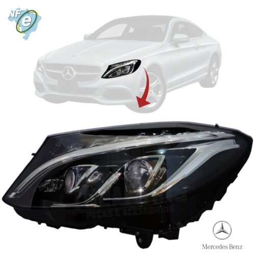 Farol Original Mercedes C250 Foco Robótico 2015 até 2019 esquerdo