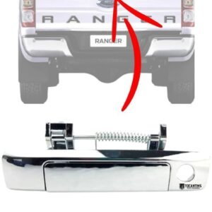 Maçaneta Tampa Traseira Com Furo Cromada Ranger 2012 Á 2021