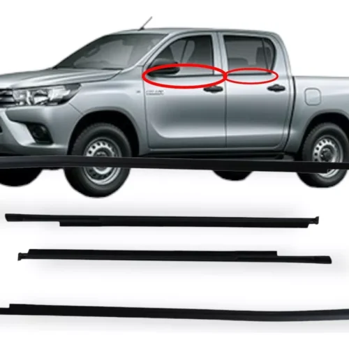 Kit 4 Pestana Externa Preta ou Cromada Toyota Hilux 2016 a 2024