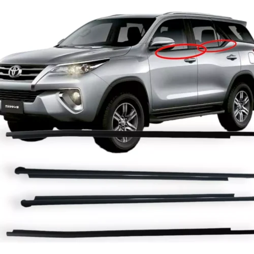 Kit 4 Pestana Externa Preta Toyota Sw4 2016 a 2024