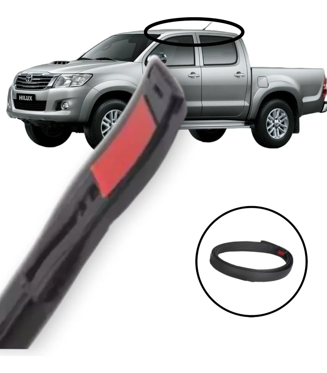 Friso Borracha Guarnição Do Teto Toyota Hilux 2004 Até 2015