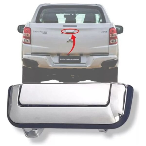 Maçaneta da tampa traseira L200 Triton cromada 2017 á 201