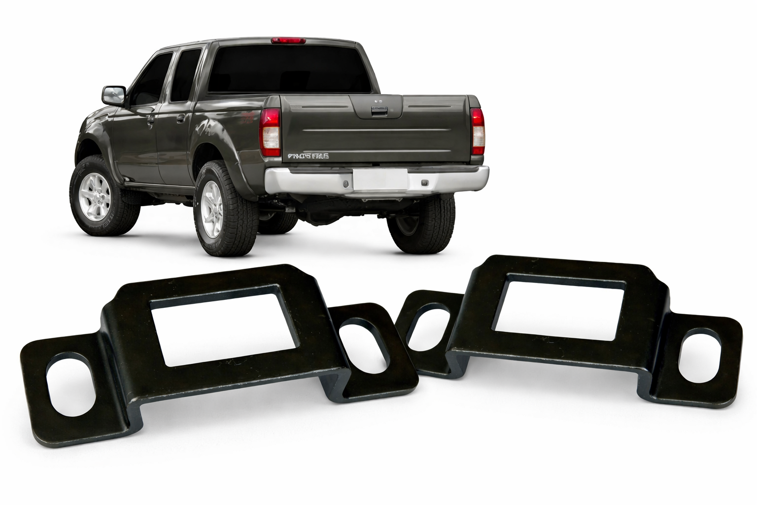 2 Batente Tampa Traseira Caçamba Frontier 2003 Até 2007