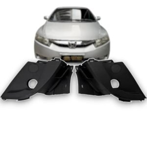 Par Moldura Acabamento Grade Churrasqueira Honda New Civic 2007 A 2011