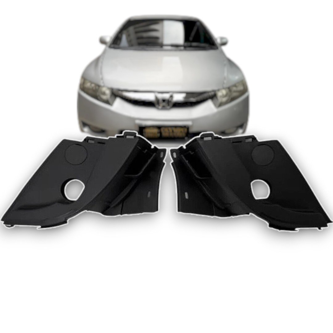 Par Moldura Acabamento Grade Churrasqueira Honda New Civic 2007 A 2011