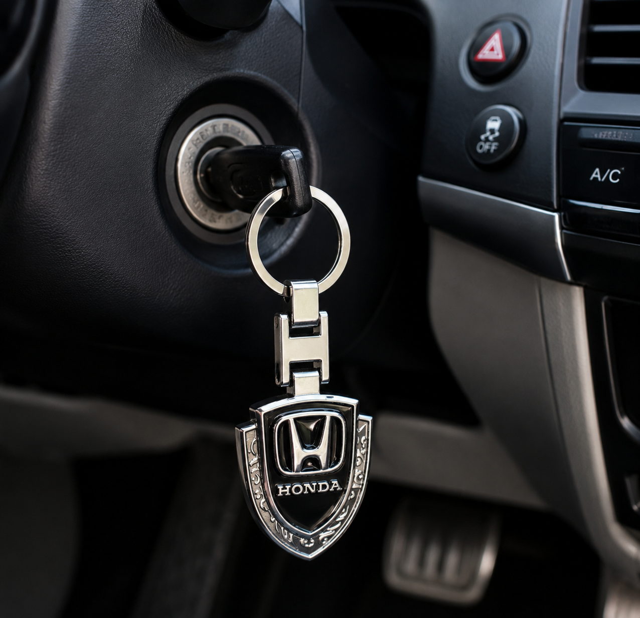 Chaveiro Honda Escudo Cromado Metal Alta Qualidade - Imagem 2