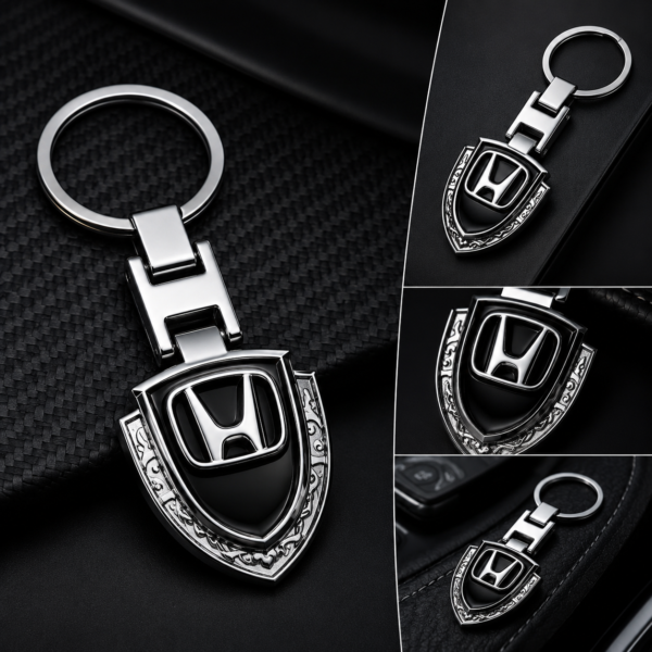 Chaveiro Honda Escudo Cromado Metal Alta Qualidade