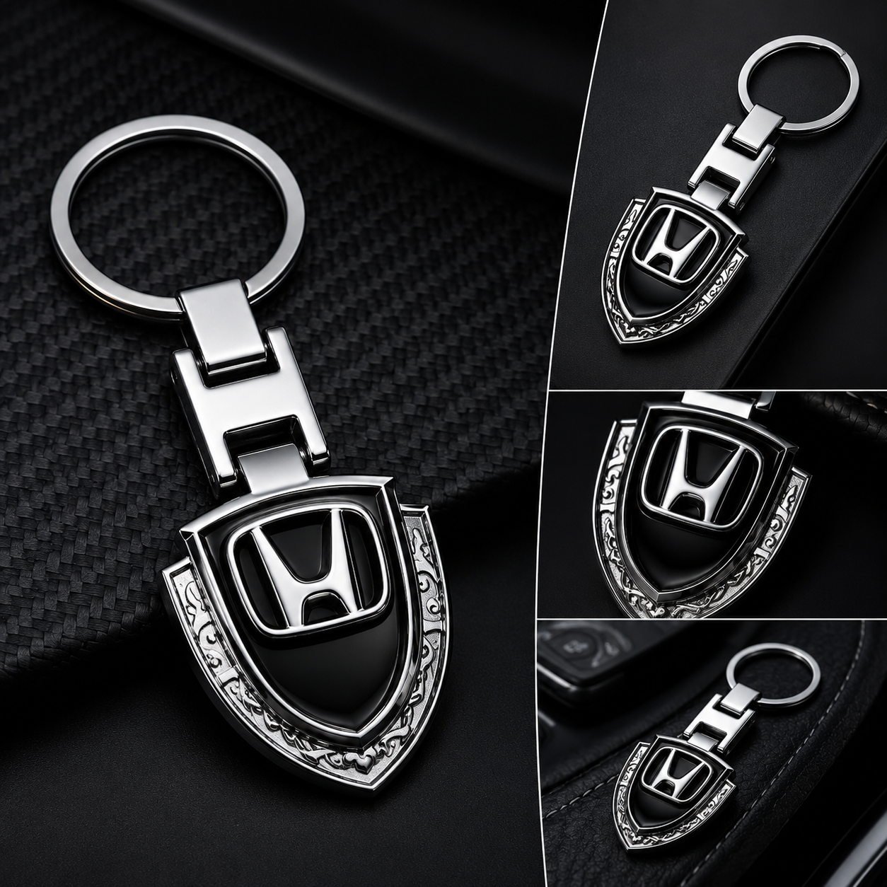 Chaveiro Honda Escudo Cromado Metal Alta Qualidade