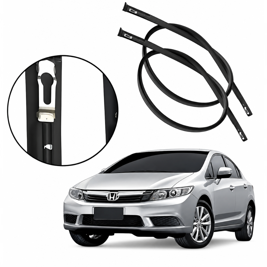 Par Borracha Guarnição Lateral Teto Honda Civic 2012 A 2016 - Imagem 2