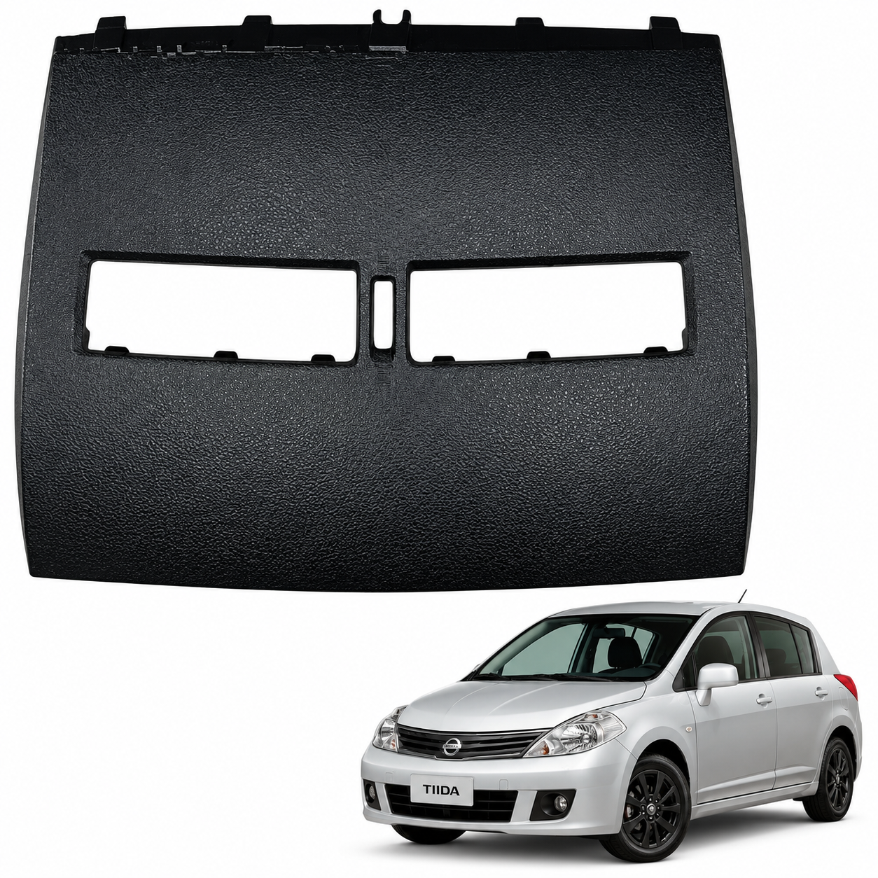 Moldura Acabamento Superior do Painel Preta para Nissan Tiida 2007 a 2013